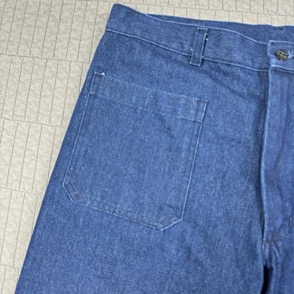 Vintage US Navy Jeans Men 34R (32x28) Blue Trouser Utility Denim Type I Military